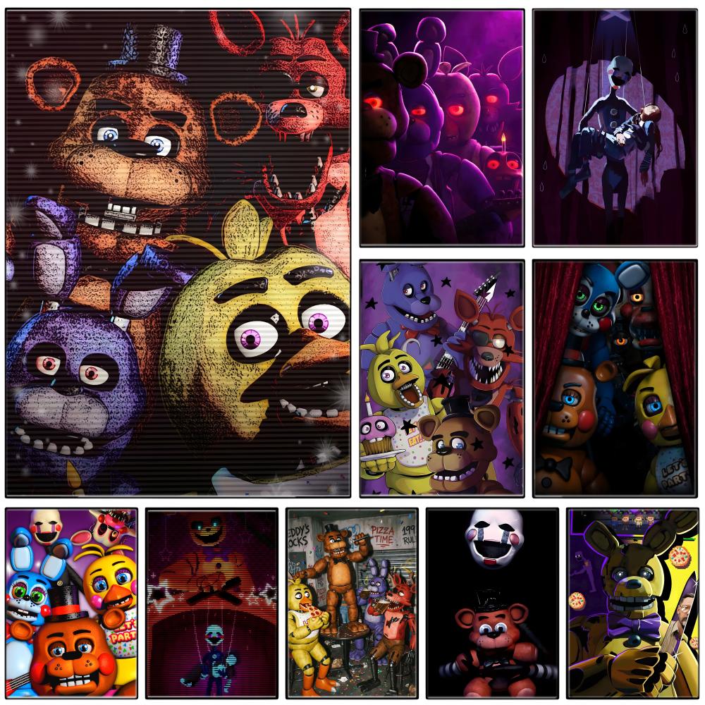 Gaming Console Wallpaper - Koyu Animatronik Korku Oyun F-FNAF Posteri