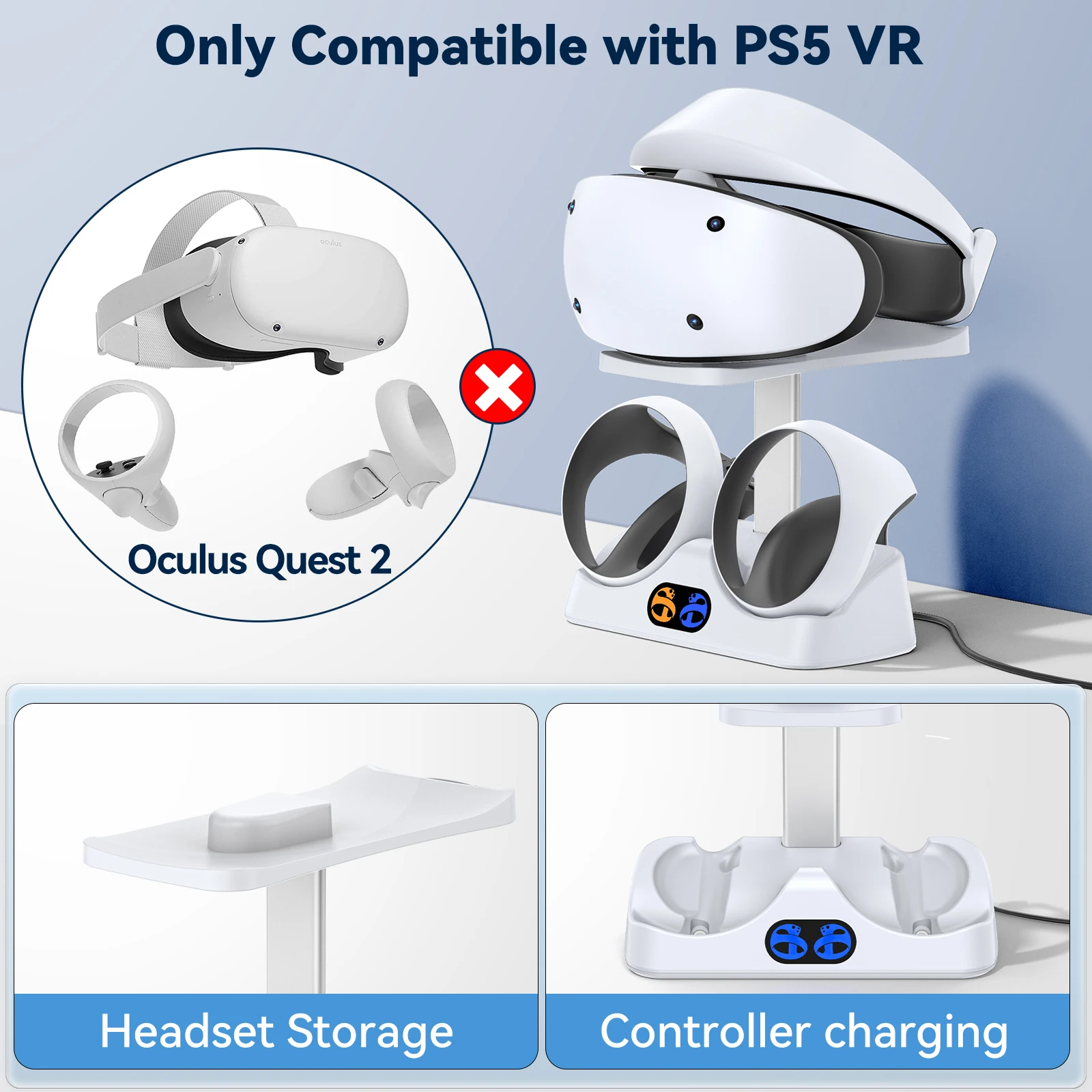 PS5 VR2 için Denetleyici Şarj  - Controller Charging Dock incelemesi ve fiyatı