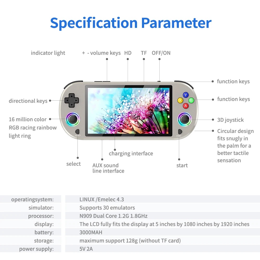 5.0 İnç HD 1920*1080 IPS Ekran - Gaming Console Youtube incelemesi ve fiyatı