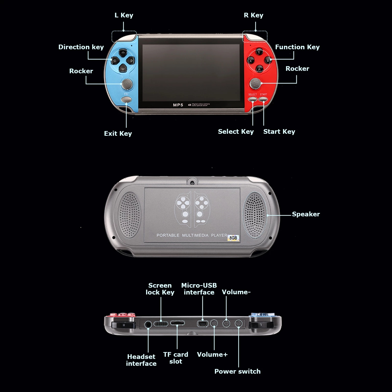 El taşınabilir Mini Retro Vide - Gaming Console Old School incelemesi ve fiyatı